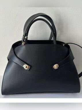 Anna Paola Annie Handbag Genuine Leather Italy Black